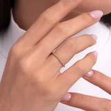 14K Yellow Gold Ribbed Textured– Minimalist Everyday Band