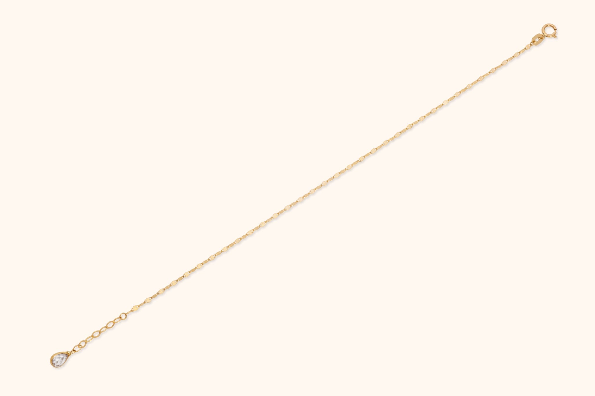 14K gold minimalist chain bracelet – real gold thin dainty bracelet for women
