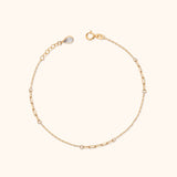 14K gold dainty paperclip link bracelet for women – real gold chain jewelry USA