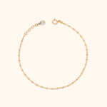 14K solid gold twisted chain bracelet with minimal design for women