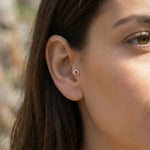 14K Solid Gold Horseshoe Tragus Earring – Good Luck Cartilage Stud - 26