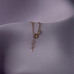 14K Gold Lotus Flower Bracelet with Faceted Crystal Accents - 50