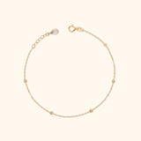14K Gold Minimal Dorika Bead Bracelet – Elegant Everyday Jewelry - 1