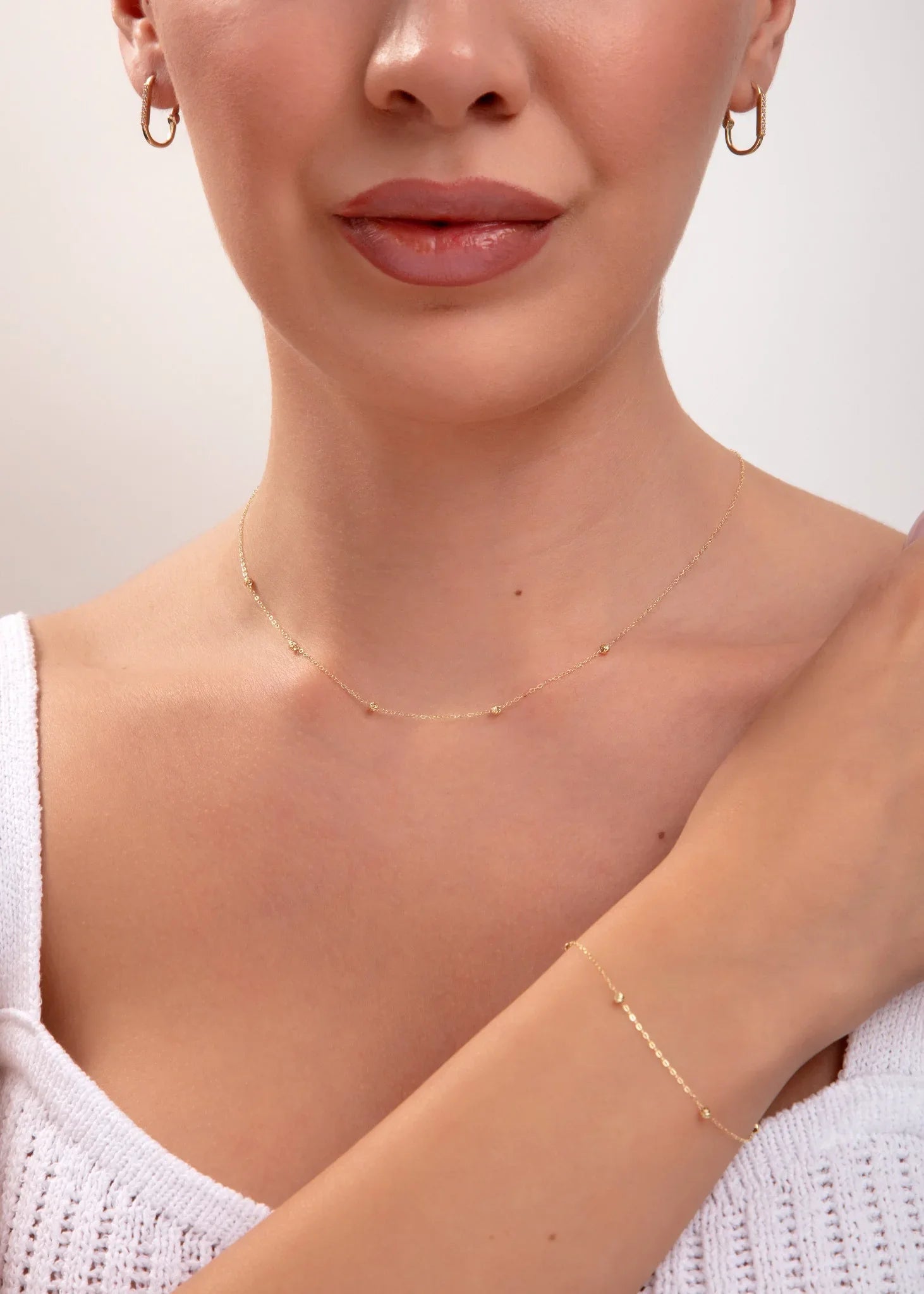 14K Gold Minimal Dorika Bead Bracelet – Elegant Everyday Jewelry - 11