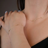14K Gold Minimal Dorika Bead Bracelet – Elegant Everyday Jewelry - 13