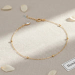 14K Gold Minimal Dorika Bead Bracelet – Elegant Everyday Jewelry - 3