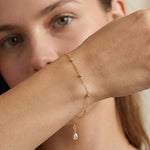 14K Gold Minimal Dorika Bead Bracelet – Elegant Everyday Jewelry - 4