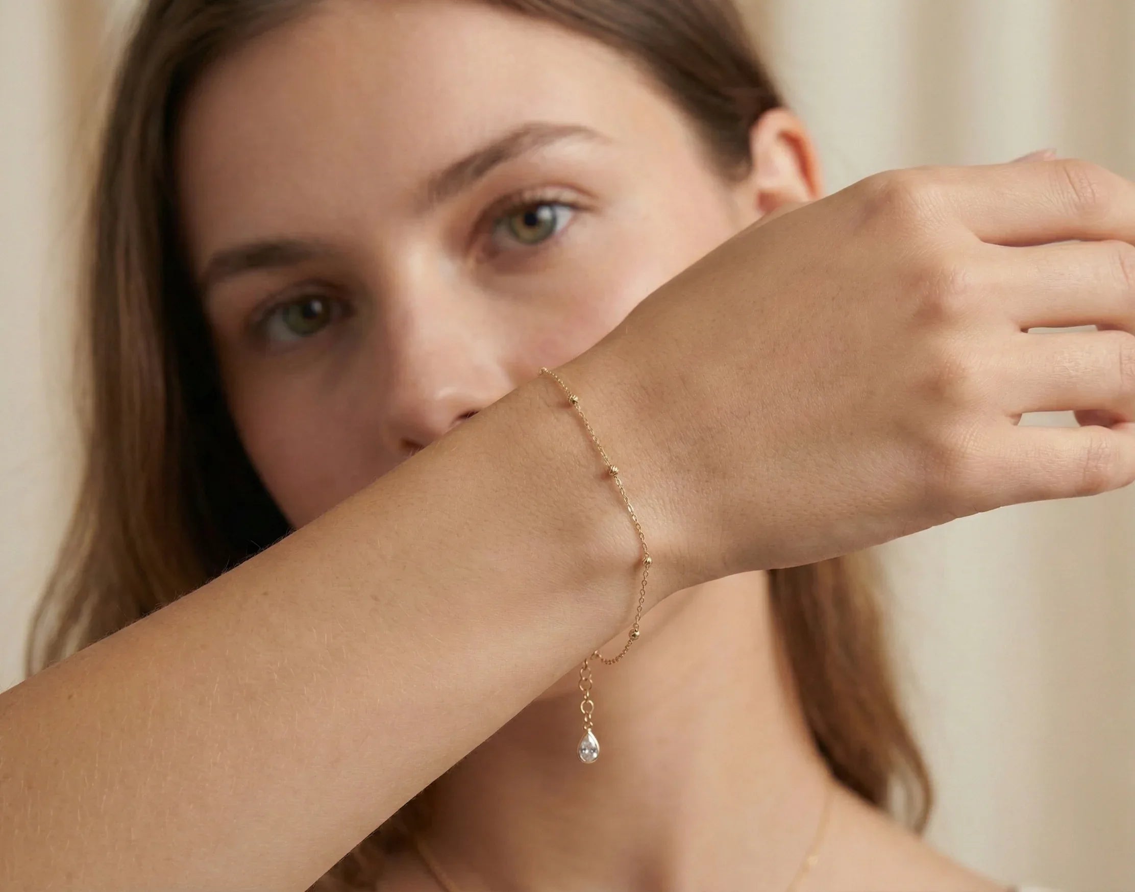 14K Gold Minimal Dorika Bead Bracelet – Elegant Everyday Jewelry - 5