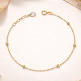 14K Gold Minimal Dorika Bead Bracelet – Elegant Everyday Jewelry - 8