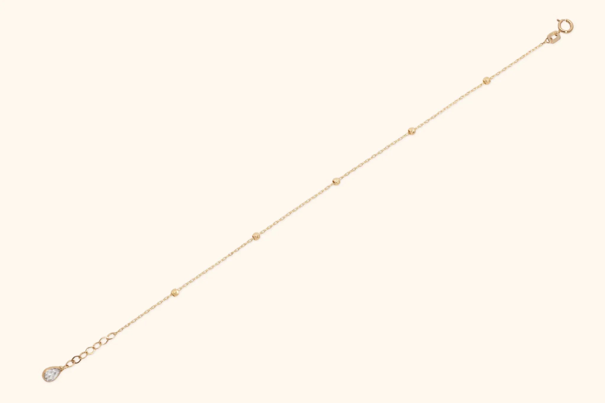 14K Gold Minimal Dorika Bead Bracelet – Elegant Everyday Jewelry - 9