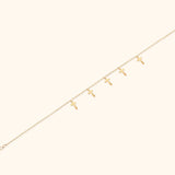14K Gold Multiple Cross Charm Bracelet – Faith-Inspired Dainty Jewelry - 2
