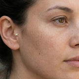 14K Solid Gold Paw Print Tragus Earring – Animal Lover Cartilage Stud - 13