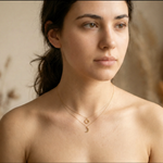 14K Gold Sun & Moon Double Layer Necklace – Celestial Harmony - 6