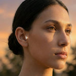 14K Gold Triple Leaf-Cut Flat Back Piercing - 3