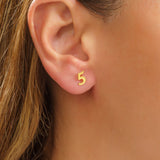 14 Ayar Altın Rakam Küpe Tek Adet,altın küpe çeşitleri