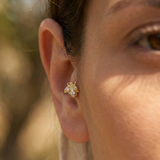 Orecchino Piercing Trago Ape in Oro Massiccio 14K - Delicato Perno per Cartilagine
