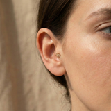 14K Solid Gold Daisy Tragus Earring – Dainty Cartilage Piercing Stud
