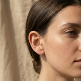 14K Solid Gold Daisy Tragus Earring – Dainty Cartilage Piercing Stud