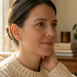 14K Gold Snowflake Tragus Stud – Flat Back Winter Piercing