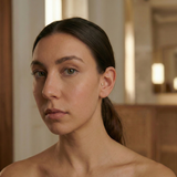 Piercing para trago con forma de cuerno de diablo en oro de 14 quilates y espalda plana con pavé BRK2