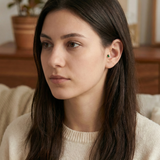 14K Solid Gold Emerald Green Teardrop Tragus Earring – Cartilage Piercing Stud