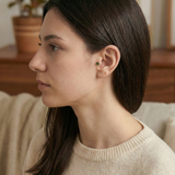 14K Solid Gold Emerald Green Teardrop Tragus Earring – Cartilage Piercing Stud