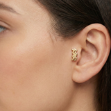 14k Solid Gold Aquarius Zodiac Tragus - Stud Astrology Earring