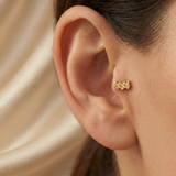 14k Solid Gold Aquarius Zodiac Tragus - Stud Astrology Earring
