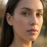 14K Gold Pisces Zodiac Tragus Stud – Flat Back Astrology Piercing