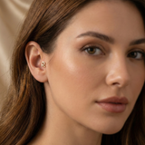 14K Gold Leo Zodiac Tragus Stud – Astrology Flat Back Piercing