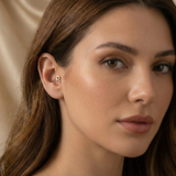 14K Gold Leo Zodiac Tragus Stud – Astrology Flat Back Piercing