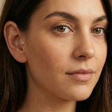 14K Gold Protective Eye Tragus Stud – Flat Back Symbolic Piercing