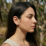 14K Solid Gold Pear Cluster Tragus Earring – Statement Cartilage Stud