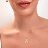 14K Gold Custom Name Tag Necklace – Personalized Solid Gold Pendant