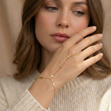 14K Gold Rosary Hand Chain Bracelet – Multi Cross Jewelry for Faith-Inspired Looks