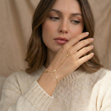 14K Gold Rosary Hand Chain Bracelet – Multi Cross Jewelry for Faith-Inspired Looks