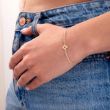 14K Gold Clover Bracelet – Dainty Lucky Charm Jewelry