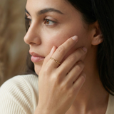 14K Gold Chain Link Ring – Minimalist Stackable Dainty Band