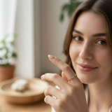 14K Gold Paperclip Chain Ring – Adjustable Stackable Ring (SKU GRAM) UPDATE MODEL YOK