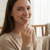 Anillo de diamantes con giro infinito en oro de 14 quilates | Anillo de compromiso apilable BRK2