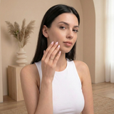 14K Gold Single Pearl Ring – Minimalist Dainty Stackable Band