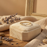 14K Gold Sparkling Chevron Stacking Ring – Dainty Diamond-Cut V Band  UPDATE