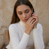 14K Gold Chevron Baguette Stacking Ring – Curved Enhancer Band