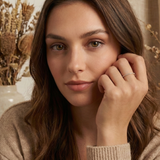 14K Gold Thin Pavé Eternity Band – Dainty Stackable Ring