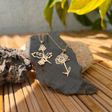 Personalized Birth Month Flower Necklace – 14K Gold
