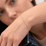 14K Gold Paperclip Chain Bracelet – Solid Yellow Gold Minimalist Link Jewelry