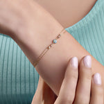 14K Gold Evil Eye Charm Bracelets – Protection with Gemstone Accents - 5