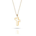 real gold cross necklace