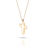 real gold cross necklace