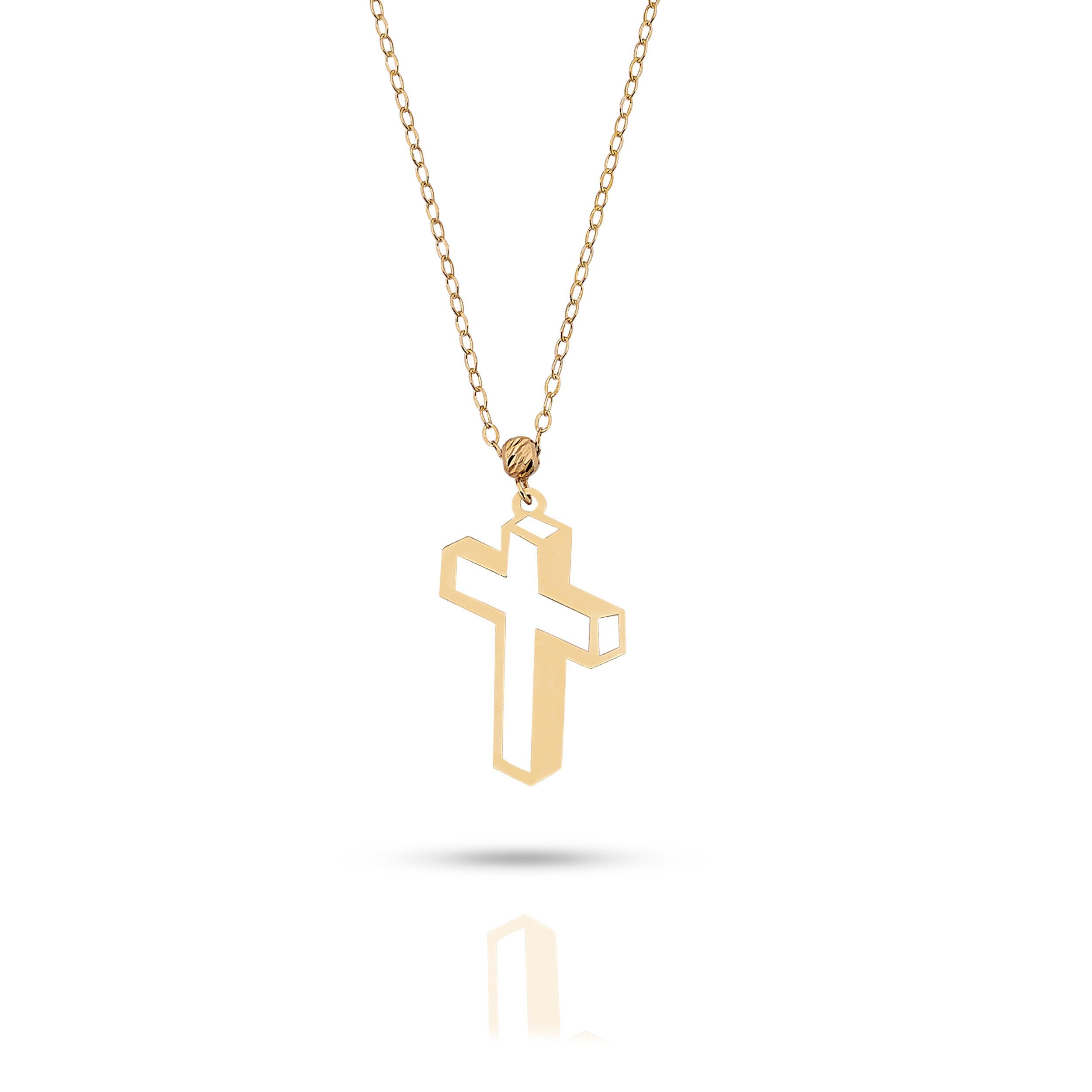 real gold cross necklace